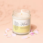 Glass jar candle with flame, reads "For My Other Mom."