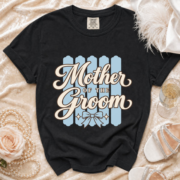Groom Mom T-shirt in Black
