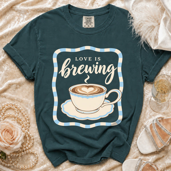 Love Brewing T-Shirt in Blue Spruce