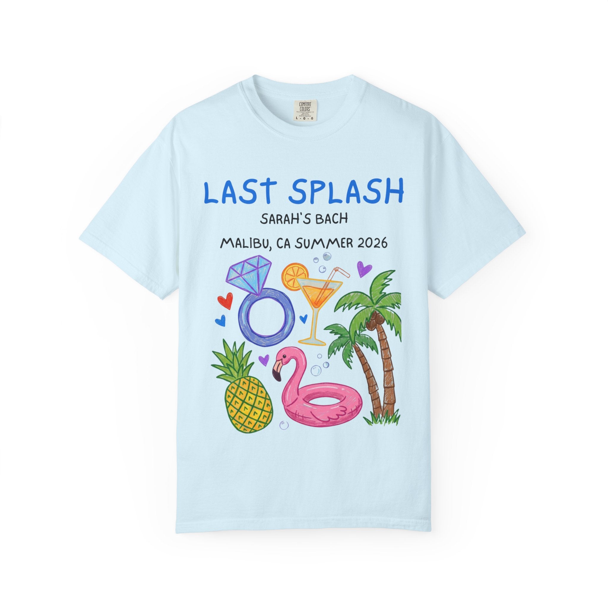 Coastal Last Splash Bachelorette T-shirt