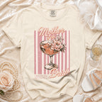 Cream t-shirt with "Mother of the Bride" graphic and quote about planning the party.