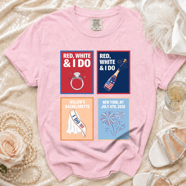 Red, White & I Do Celebration T-shirt in Blossom