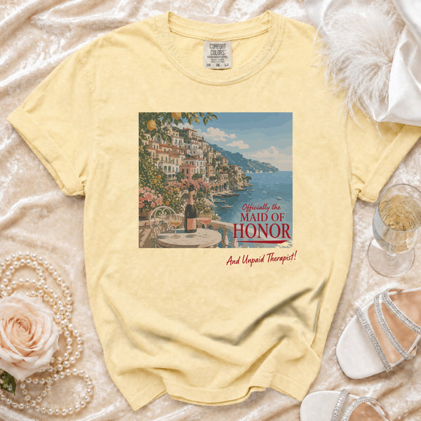 Maid of Honor T-Shirt in Butter