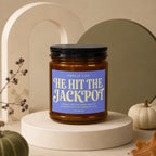 Kettle with "He Hit The Jackpot" label, "Vowed" brand.