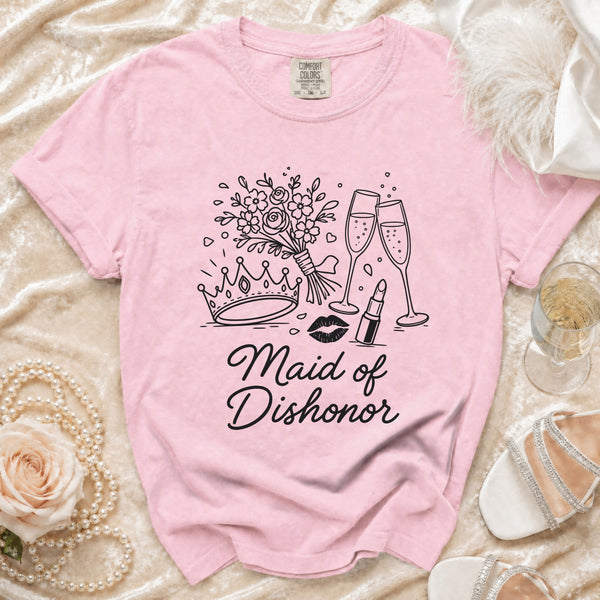 Maid of Dishonor T-Shirt in Blossom