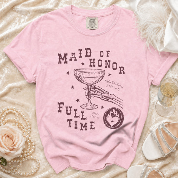 Maid Of Honor Hype Girl T-shirt in Blossom