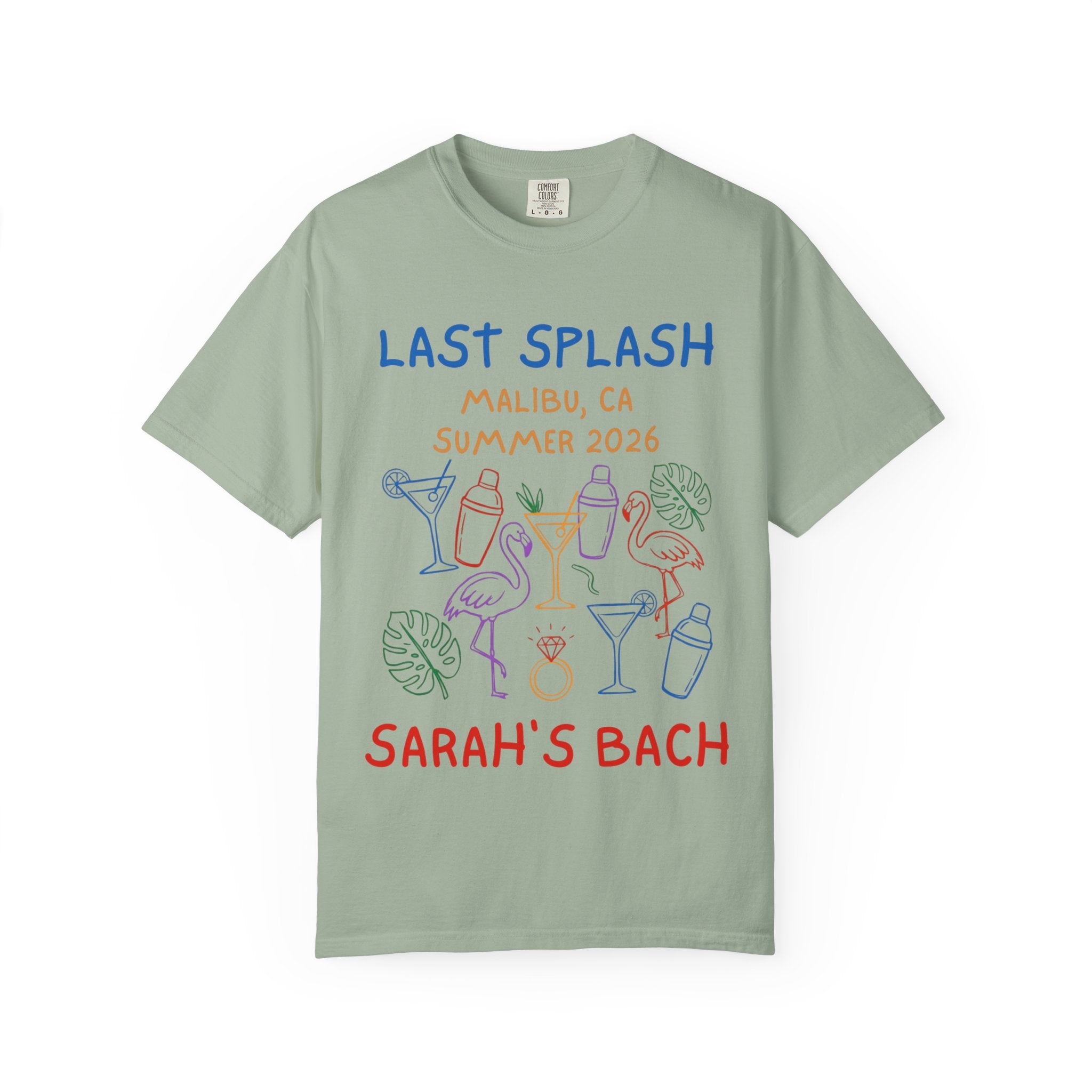 Last Splash Malibu CA Summer 2026 Sarah's Bach graphic tee.