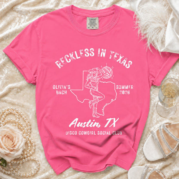 Reckless Rodeo Glam Texas T-shirt in Crunchberry