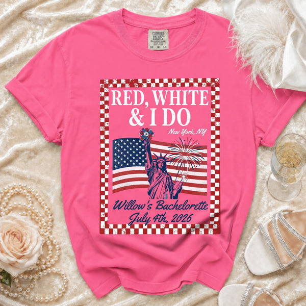July 4th Bachelorette T-Shirt in Crunchberry