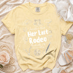 "Her Last Rodeo" graphic tee with Nashville, TN and Summer 2026.