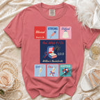 Comfort Colors t-shirt with "Blessed Bride-to-Be" and "Red, White & I Do" bachelorette theme.