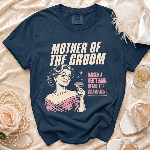 Groom Mom T-shirt in True Navy