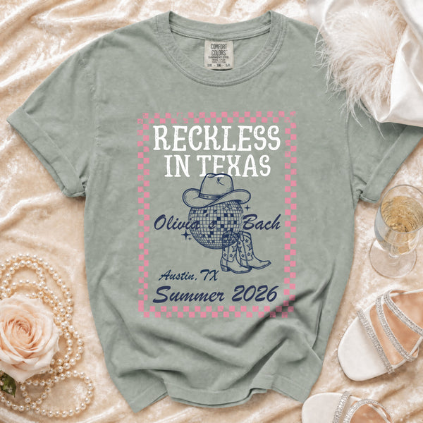 The Disco Cowgirl Bachelorette T-Shirt in Bay