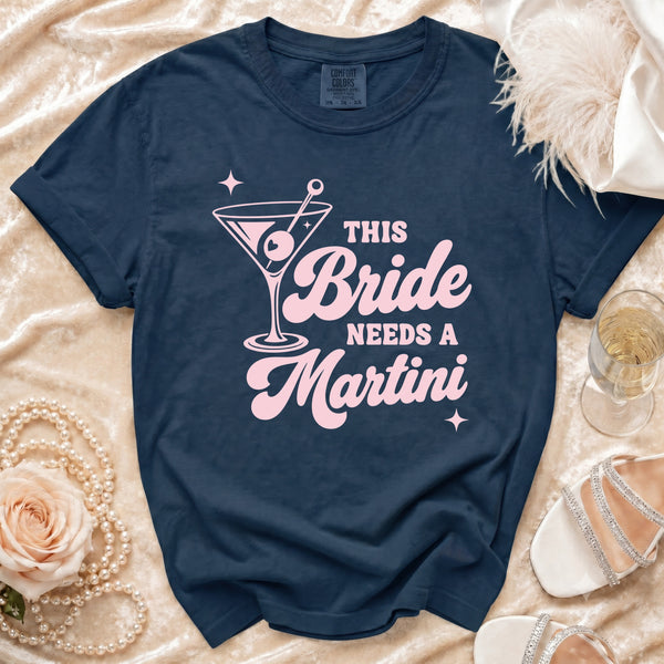 Martini Bride T-Shirt in True Navy