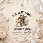Her Last Rodeo t-shirt for Jennifer's Bach in Nashville, Summer 2026.