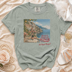 Light green t-shirt with "Officially the Maid of Honor And Unpaid Therapist!" text.