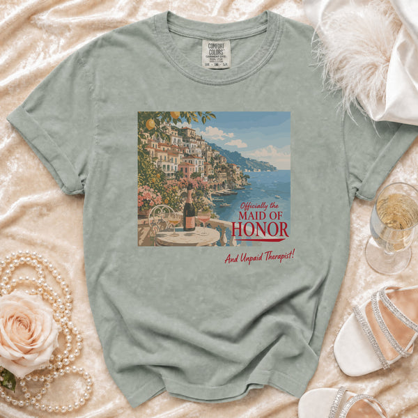 Maid of Honor T-Shirt in Bay