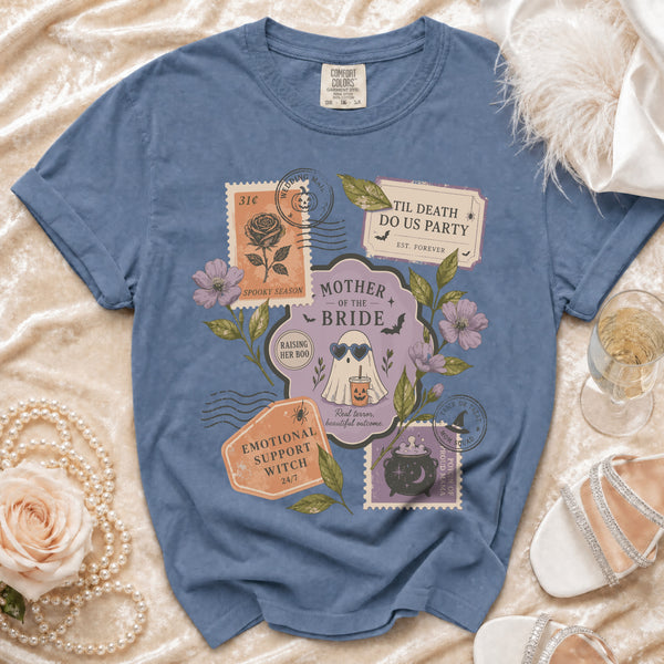 Til Death Mother Bride T-Shirt in Blue Jean