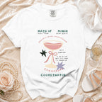 White t-shirt with "Maid of Honor" and "Champagne Coordinator" text.