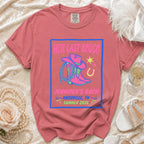 Pink t-shirt with "Her Last Rodeo" and "Jennifer's Bach Nashville, TN Summer 2026" graphics.