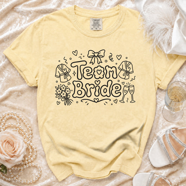 Team Bride T-shirt in Butter