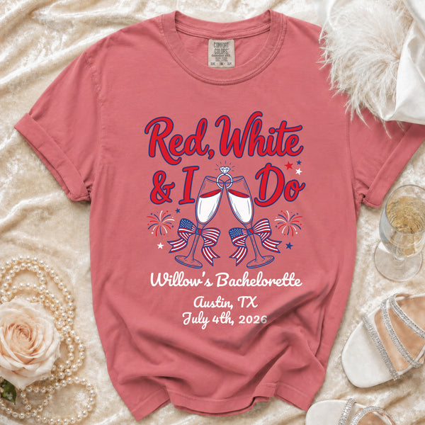 Red, White & I Do T-Shirt in Watermelon
