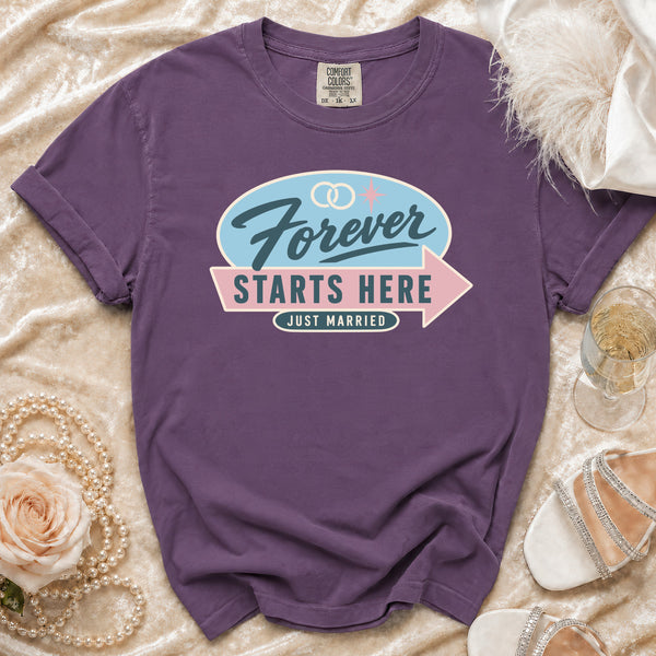 Forever Starts T-Shirt in Grape