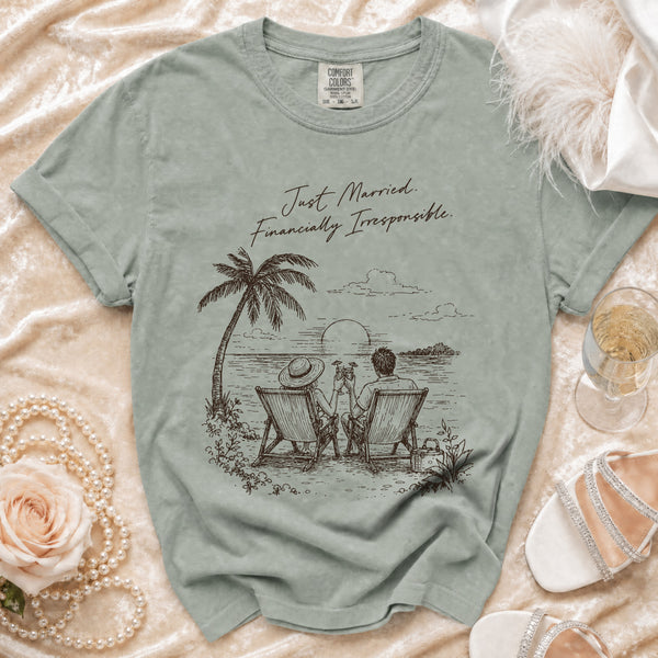 Married & Irresponsible T-shirt in Bay
