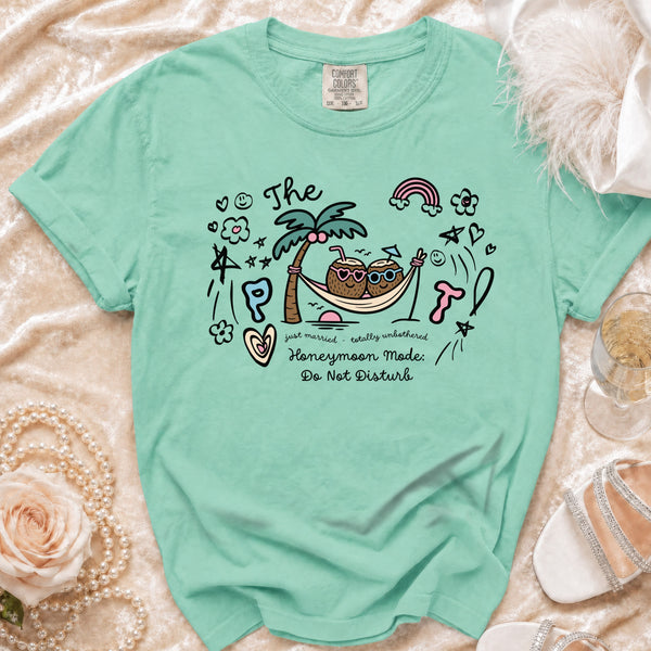 Just Married T-Shirt in Island Reef