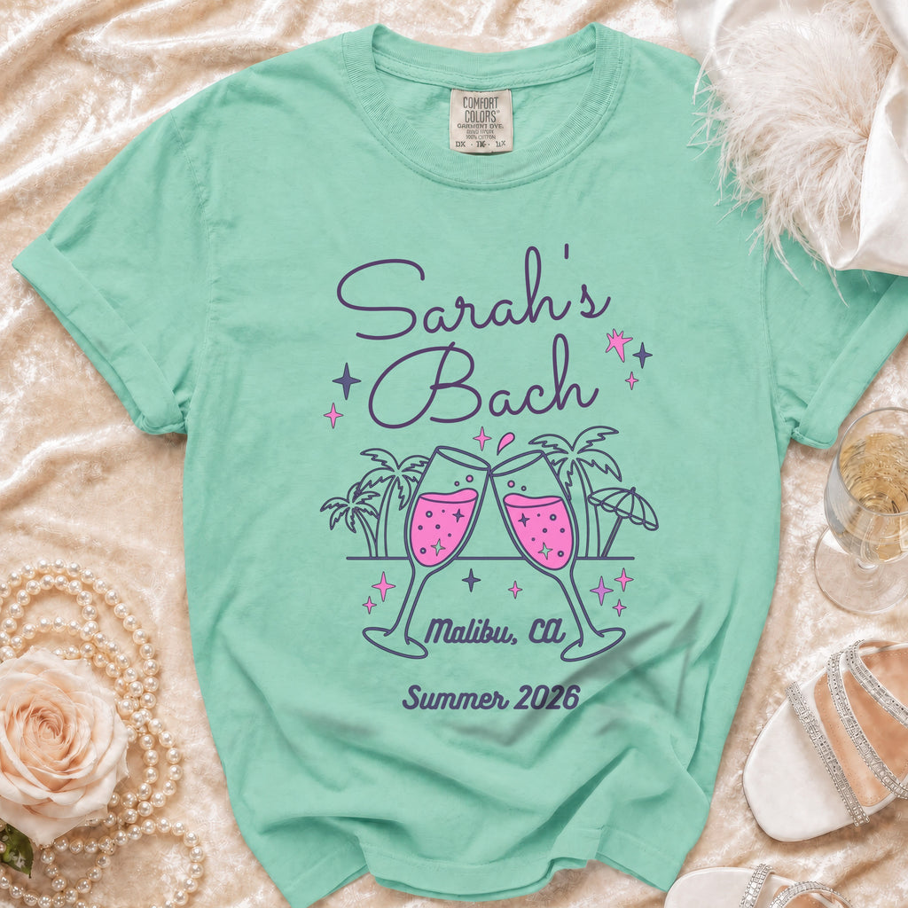 Mint t-shirt for Sarah's Bach in Malibu, CA, Summer 2026.