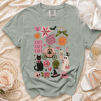 Sage t-shirt with "Mother of the Bride" and wedding-themed graphic elements.