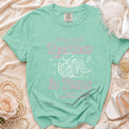 Mint green t-shirt with "Olivia's Back Reckless in Austin Texas Summer '24" graphic.