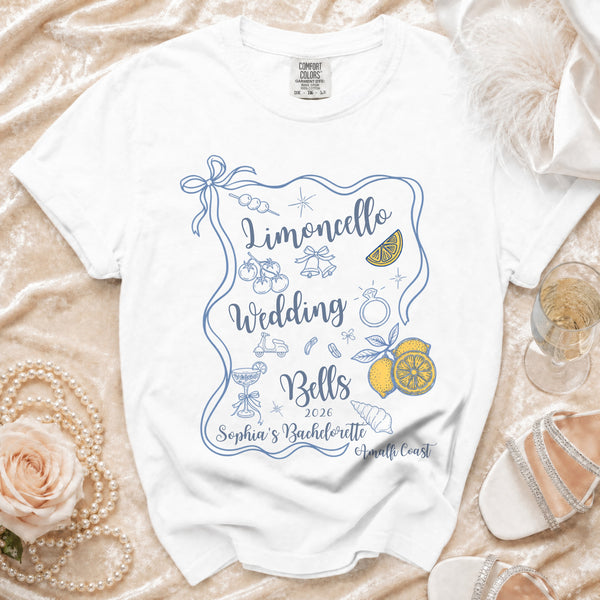 Limoncello Coastal Bachelorette T-Shirt in White