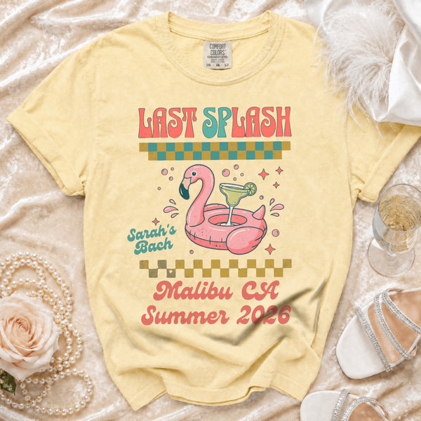 Last Splash Retro Flamingo T-Shirt in Butter
