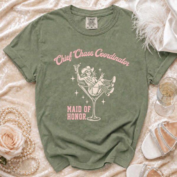 Maid of Honor T-Shirt in Moss