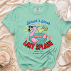 Mint t-shirt for Sarah's Bach "Last Splash" event in Malibu, Summer 2026.