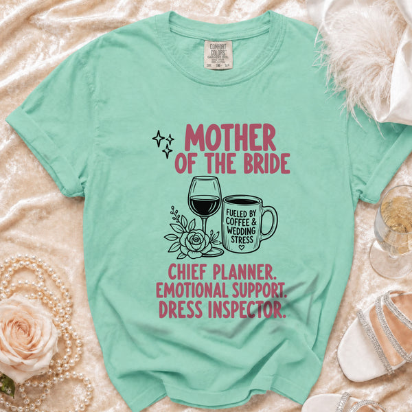 Mother of the Bride T-shirt in Island Reef