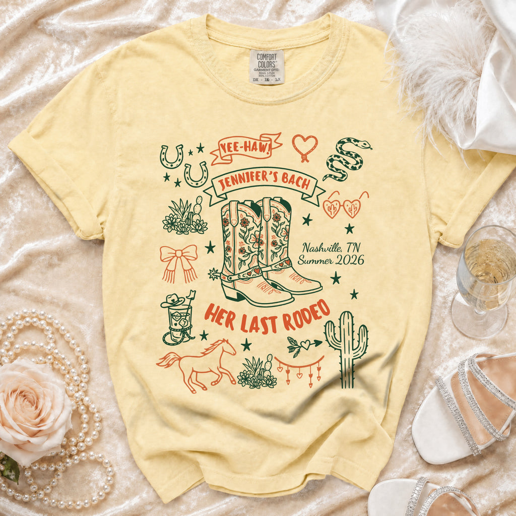 "Yee-Haw Jennifer's Bach Nashville TN Summer 2026 Her Last Rodeo t-shirt."