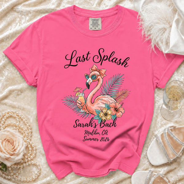 Last Splash Tropical Flamingo T-Shirt in Crunchberry