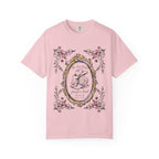 Pink t-shirt with "Her Last Rodeo" and cowboy boot graphic.