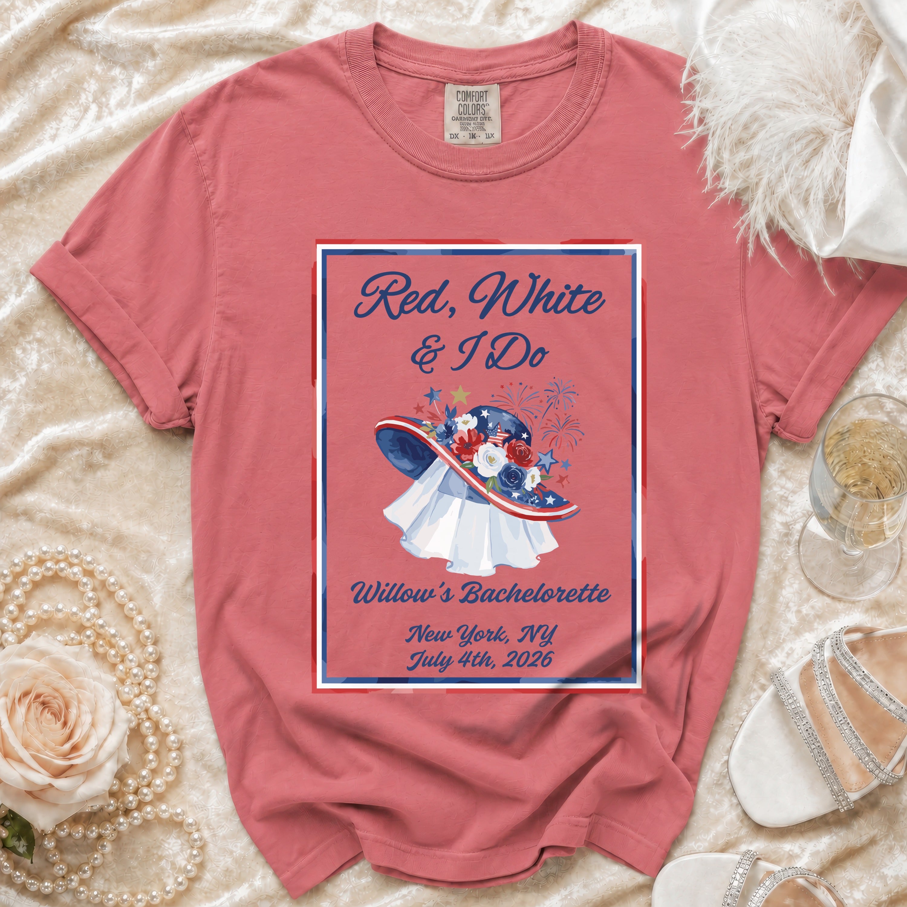 Red, White & I Do Bachelorette T-Shirt