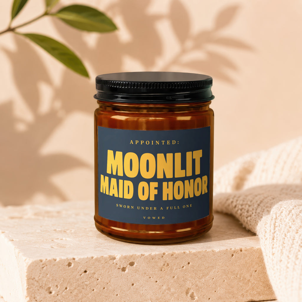 Candle labeled "Appointed: Moonlit Maid of Honor" with "vowed" below.