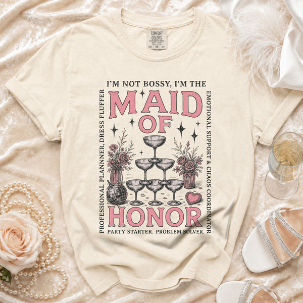 Maid of Honor T-Shirt in Ivory