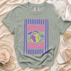 T-shirt with "Boo-Jee Bride" ghost graphic and pink flowers.