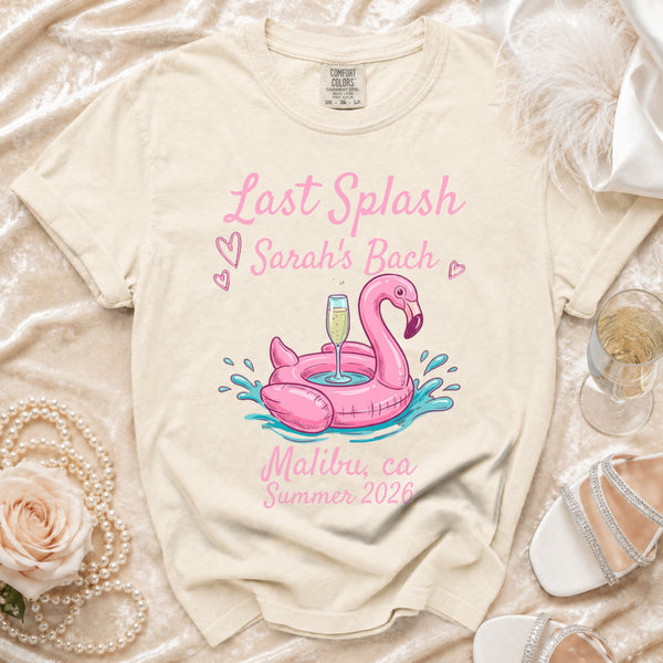 Last Splash Sarah's Bach Flamingo T-Shirt in Ivory