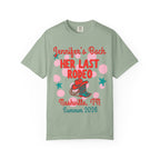 Jennifer's Bach HER LAST RODEO Nashville, TN Summer 2026 graphic tee.