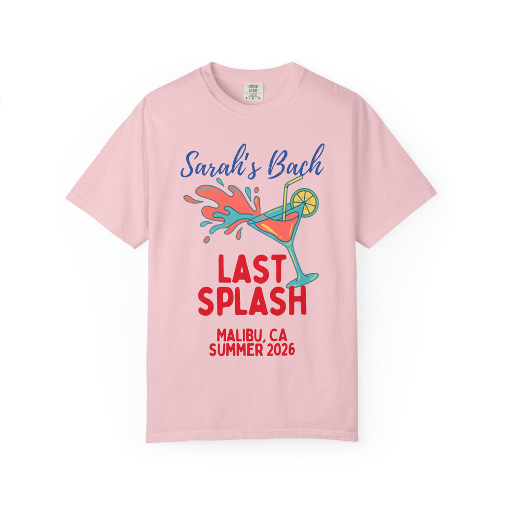 Sarah's Bach Last Splash Malibu CA Summer 2026 graphic tee.