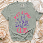 Green t-shirt with "MAID OF HONOR CLUB" text and wedding graphics.