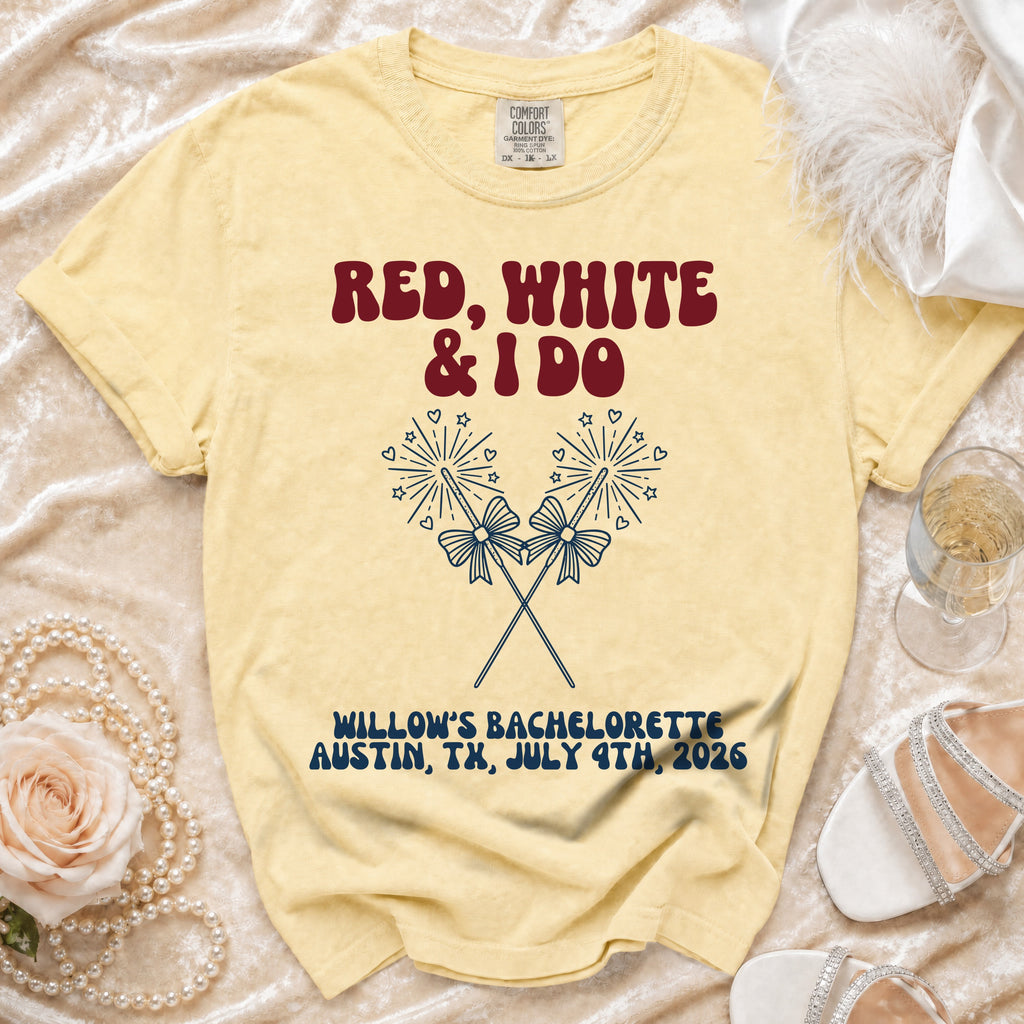 T-shirt for Willow's Bachelorette, Austin TX, July 9th, 2026.