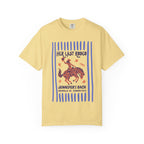 Yellow t-shirt with "Her Last Rodeo Jennifer's Bach Nashville, TN Summer 2026" text.